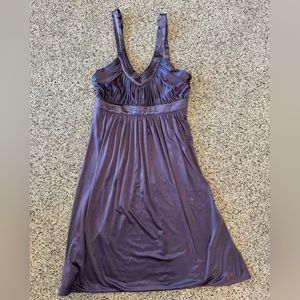 BCBG MaxAzria purple satin dress